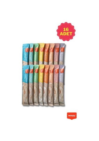 Creamy Cat Treat Karışık Krema Sıvı Kedi Ödül Maması 14G x 16 Adet