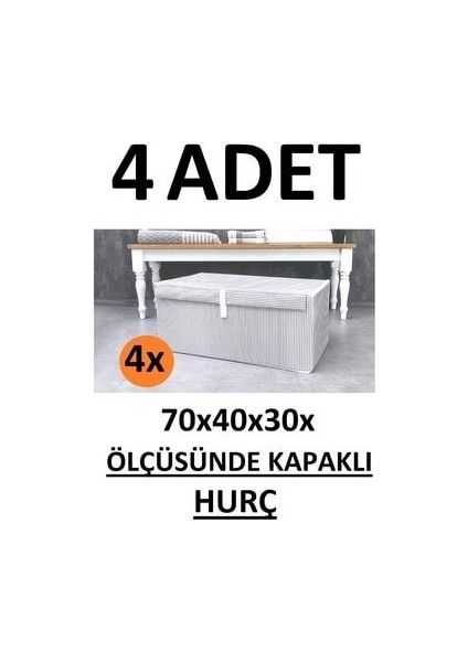 4 Adet Kapaklı Kutu Hurç Mega Boy 70*40*30* Çok Amaçlı Kutu Hurç fiyatları