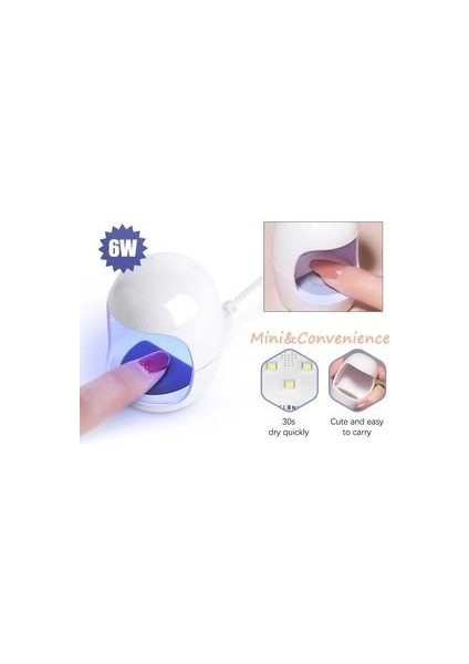 Protez Tırnak Kalıcı Oje Mini Uv LED 16 Watt 3 LED Oje Kurutucu