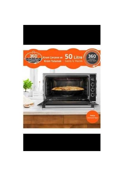 Usto Chefn 50 Siyah Midi Xl Fırın 6084
