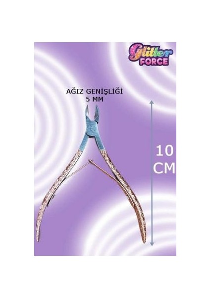 Detaylı Ince Ağız Kütikül Manikür Pens Metalik Profesyonel Gül Kurusu 5mm Simli Tırnak Pens fırsatları