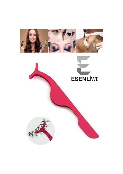 Mıknatıslı Maneyetik Kirpik Tutucu 2'li Kirpik Seti Paslanmaz Çelik Kirpik Tutucu Uygulama Set