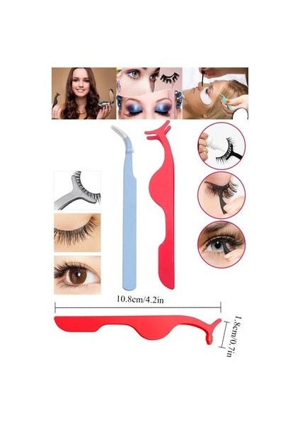 Mıknatıslı Maneyetik Kirpik Tutucu 2'li Kirpik Seti Paslanmaz Çelik Kirpik Tutucu Uygulama Set fırsatları