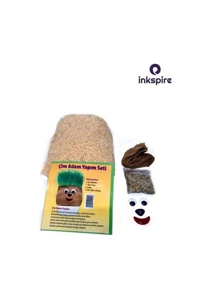 Çim Adam Yapım Seti 1 Paket Ağız Burun Göz Setli Çim Adam Modeli Çim Adam Seti Deney Etkinlik