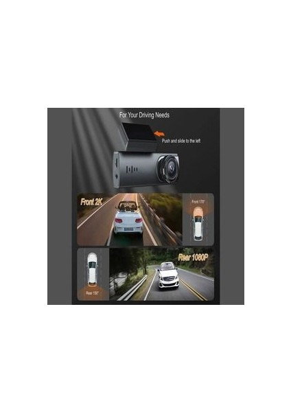 Dvr+Wi?-Fi? 1920/1080P Uyumlu Gece Görüşlü 170º Geniş Açı Algılama Sensör Araç I?çi Kamera Dash Cam