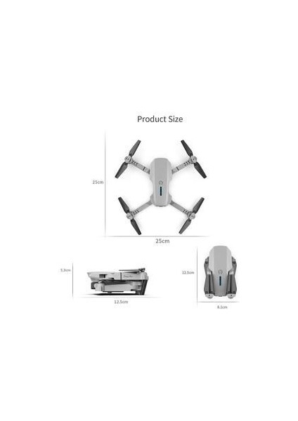 Çift Kameralı Drone LED Işıklı Wifi App ve Uzaktan Kumanda Kontrollü Quadcopter Katlanabilir Şarjlı