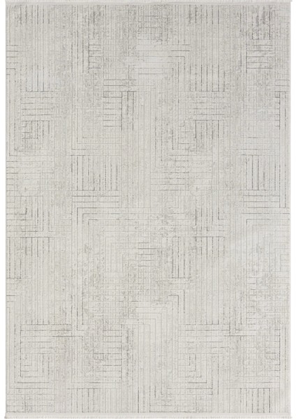 Seyran Mısra Koleksiyonu Modern Desenli Halı 5004 Gri