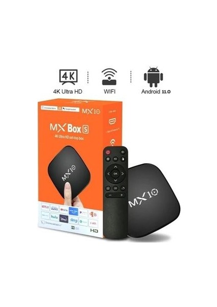 4K Ultra Hd Android Tv Box MX10 Ram:1gb Rom:8gb Android Media Player