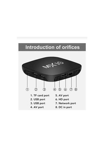 4K Ultra Hd Android Tv Box MX10 Ram:1gb Rom:8gb Android Media Player