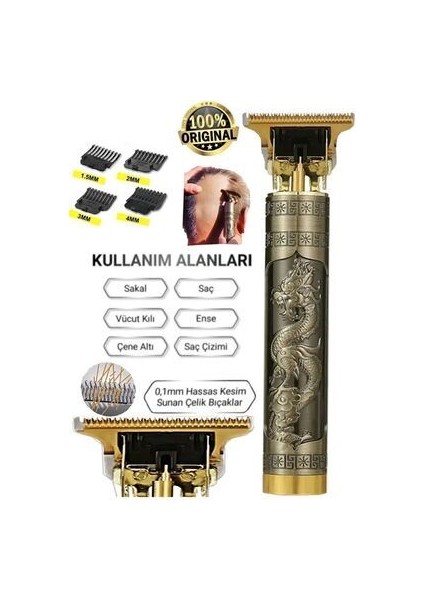 Dragon Çelik Kasa Profesyonel Saç Sakal Ense Çizim Tüm Vücut Tüyü Lazer Öncesi Tıraş Makinesi. fırsatları