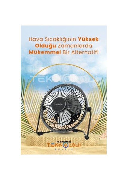 Masaüstü Metal Vantilatör USB ile Çalışan Mini Fan 20W Ayarlanabilir Hız modelleri