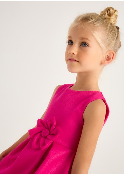 3919 Kız Çocuk Fuşya Elbise