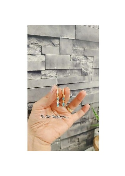 Okyanus Mavisi ve Zirkon Taşlı Çelik Küpe Göz Alıcı fiyatları