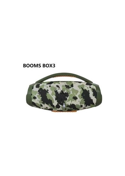 Booms Box3 Bluetooth Speaker Şarjlı LED Işıklı Kablosuz Hoparlör