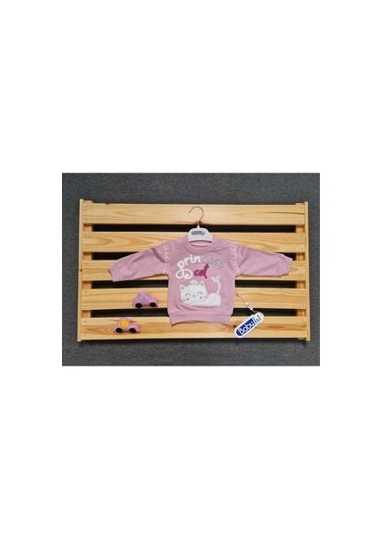 Mulyoso Butiq Babyhi Prenses Cat Fistolu Mor Kız 2'li Bebek Takım, Hediyelik Bebek/çocuk Kıyafetleri fırsatları