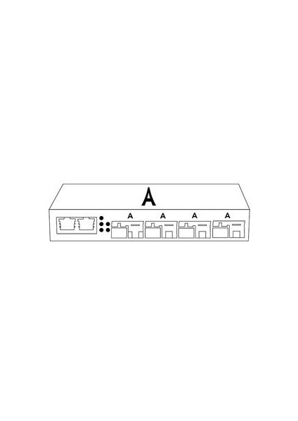 Fiber Optik 4 Port+2 Port RJ45 1000 Mbit Fiber Switch (A)
