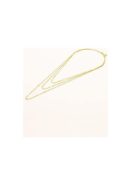 Üç Sıralı Mini Zirkon Taşlı Ince Zincir Kolye Shine Koleksiyon fiyatları