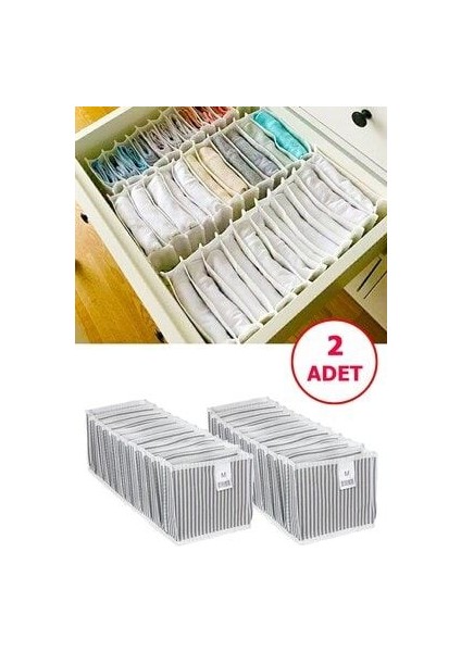 2 Adet Çekmece Içi Akordiyon Organizer / Düzenleyici Çekmece Bölmeleyici - M