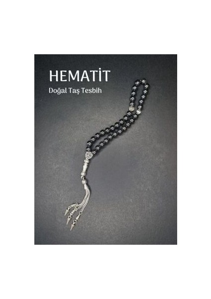 Komple Mat Hematit Tesbih 8 mm Küre Kesim Şifa Pozitif Enerji Canlılık Taşı Tesbih