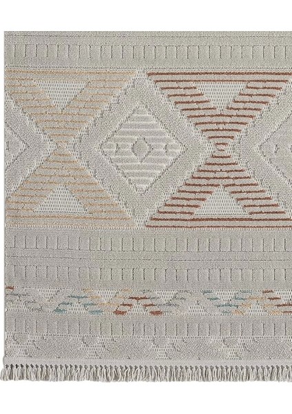 Rubby Koleksiyonu Sisal Dekoratif Halı 1551 Multi Gri