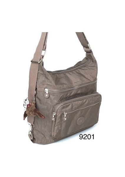 Krinker Kumaştan Çok Bölmeli Omuz ve Sırt Kullanımına Uygun Çanta