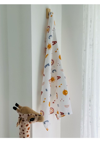 Pamuk Müslin Bebek Battaniyesi Müslın Örtü 80 x 90 Cm