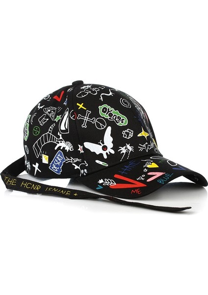 Safety1 Unisex Graffiti Beyzbol Şapkası, K-Pop Boys Açık Snapback Şapka, Baba Şapkası, Erkekler Kadınlar Için Kamyon Şoförü Şapkası (Yurt Dışından)