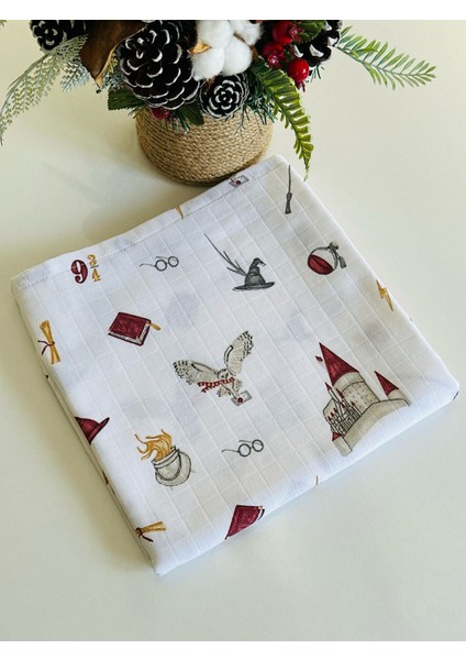 Pamuk Müslin Bebek Battaniyesi Müslın Örtü 80 x 90 Cm