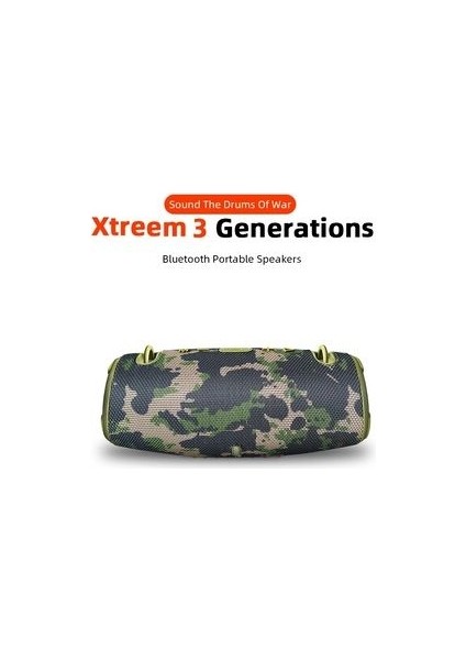 Bluetooth Speaker Şarjlı Taşınabilir Kablosuz Hoparlör Sd Kart USB Aux Fm Radyo Xtreem3