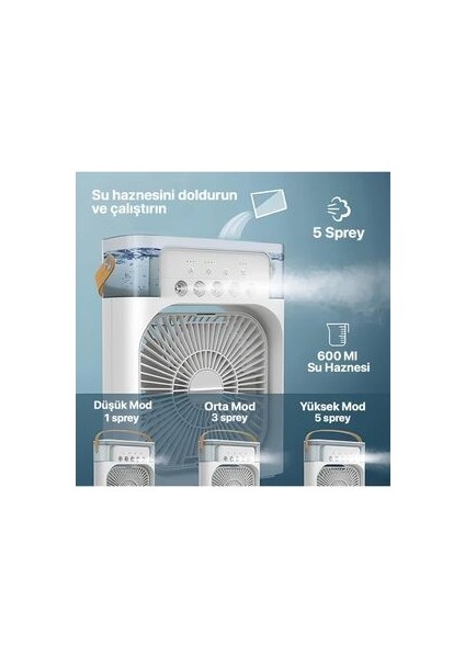 Ultrasonik Hava Vantilatörü Nemlendirici Fan Buhar Makinesi Rgb fiyatları