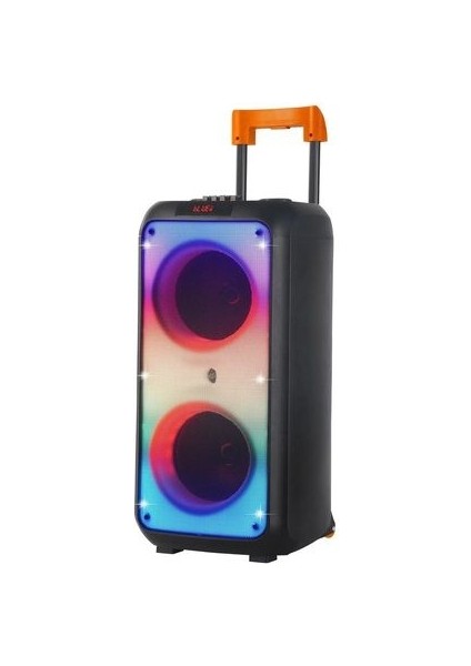 Kablosuz Mikrofonlu Bluetooth Speaker Taşınabilir Tekerlekli Büyük Boy Kablosuz Şarjlı Hoparlör