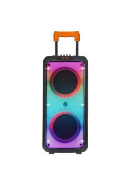 Kablosuz Mikrofonlu Bluetooth Speaker Taşınabilir Tekerlekli Büyük Boy Kablosuz Şarjlı Hoparlör