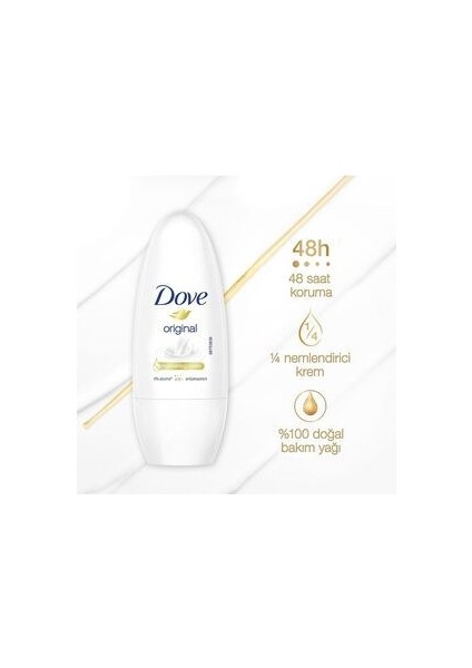 Kadın Roll On Deodorant Original 1/4 Nemlendirici Krem Etkili 50ML X1 Adet fiyatları