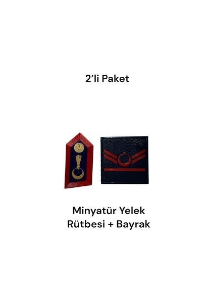 Jandarma Asayiş Plastik Minaytür Uzman 1 Kıdemli & Kol Bayrak