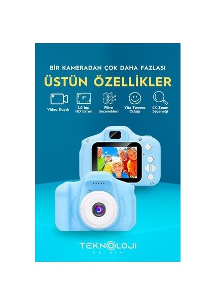Çocuk Kamerası Dijital Fotoğraf Makinesi Mini 1080P Hd Kamera Hafıza Kart Hediyeli fiyatları