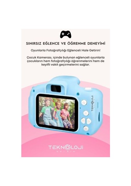 Çocuk Kamerası Dijital Fotoğraf Makinesi Mini 1080P Hd Kamera Hafıza Kart Hediyeli modelleri