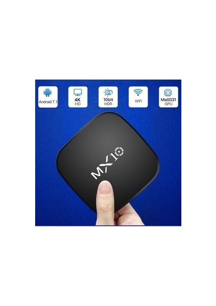 4K Ultra Hd Android Tv Box MX10 Ram:1gb Rom:8gb Android 7.1 Media Player