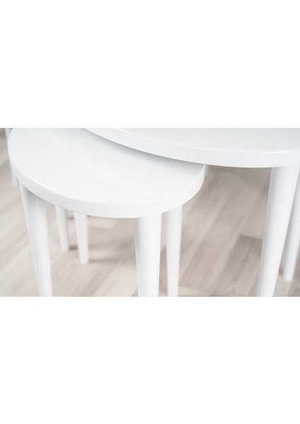 Sophıa Beyaz Lake Mdf 4 1 Sehpa Takımı