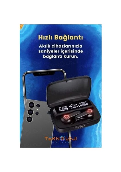 M19 Kablosuz Kulaklık Gaming Powerbankli El Fenerli Göstergeli 5.1 Stereo Bluetooth Kulaklık fiyatları