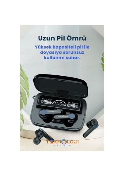 M19 Kablosuz Kulaklık Gaming Powerbankli El Fenerli Göstergeli 5.1 Stereo Bluetooth Kulaklık fırsatları