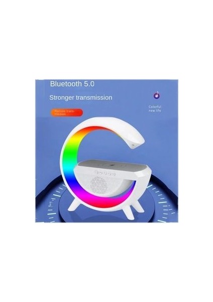 Kablosuz Şarj LED Işıklı Bluetooth Hoparlör Telefon Standı Speaker