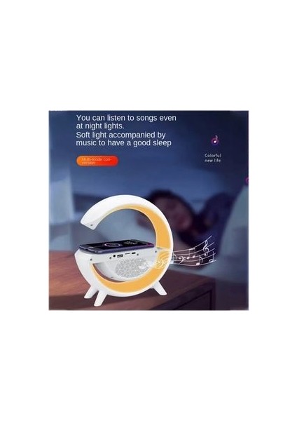 Kablosuz Şarj LED Işıklı Bluetooth Hoparlör Telefon Standı Speaker fırsatları