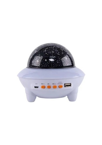 Yıldız Işıklı Tavan Aydınlatma Bluetooth Hoparlör Starry Projektör Mp3 Müzik Çalar Disko Topu