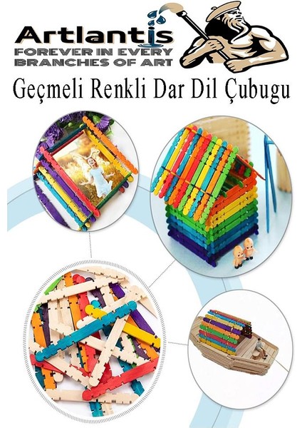 Renkli Naturel Geçmeli Dil Çubuğu Dar 200 Lü 1 Paket Çentikli Tırtıklı Geçirmeli Eklemeli Dondurma Çubuğu Kesik Uçlu Ahşap Çubuk fırsatları