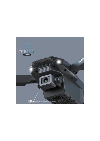 Çift Kameralı Drone LED Işıklı Wifi App ve Uzaktan Kumanda Kontrollü Quadcopter Katlanabilir Şarjlı