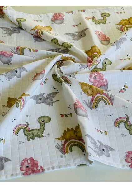 Pamuk Müslin Bebek Battaniyesi Müslın Örtü 80 x 90 Cm