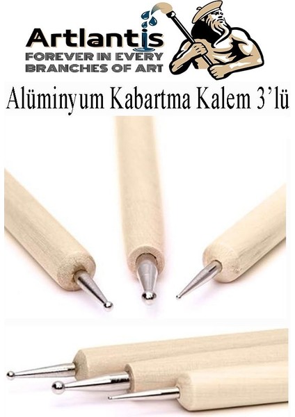 Ahşap Alüminyum Kabartma Kalemi 3 Lü 1 Paket Aliminyum Folyo Kabartma Çift Uçlu Izleme Noktalama Kalemi Gravür modelleri