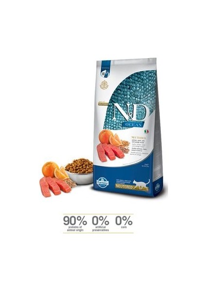 Düşük Tahıllı Somon & Portakal Kısırlaştırılmış Kedi Maması 10 kg fiyatları