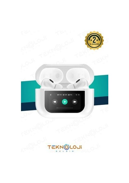 A9 Pro Anc Dokunmatik Dijital Ekranlı Aktif Gürültü Engelleme Bluetooth Kulaklık Şeffaf Mod Enc/anc
