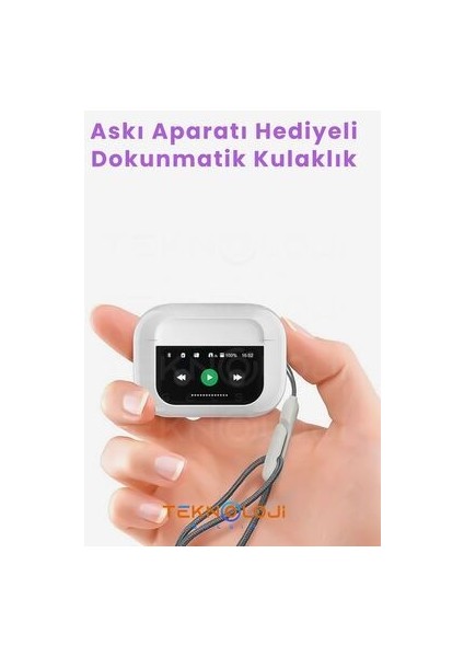 A9 Pro Anc Dokunmatik Dijital Ekranlı Aktif Gürültü Engelleme Bluetooth Kulaklık Şeffaf Mod Enc/anc